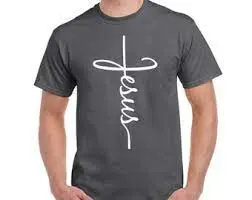Camiseta algodón Jesus Gris